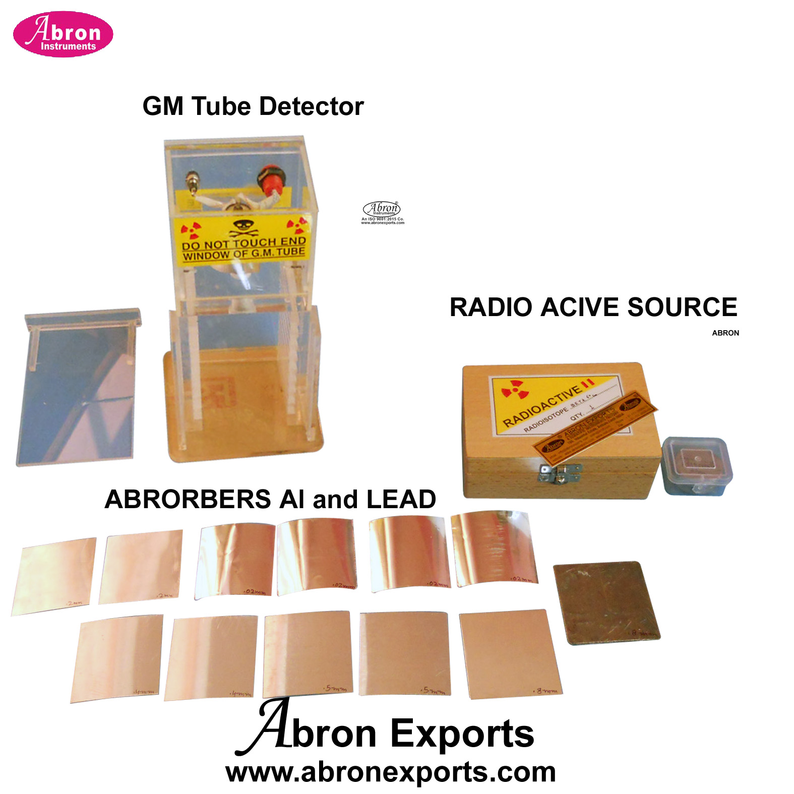GM Counter Study Of GM Spare Only Aluminium and LEAD absorber disc set abron Gieger Muller Counter AE-1280E